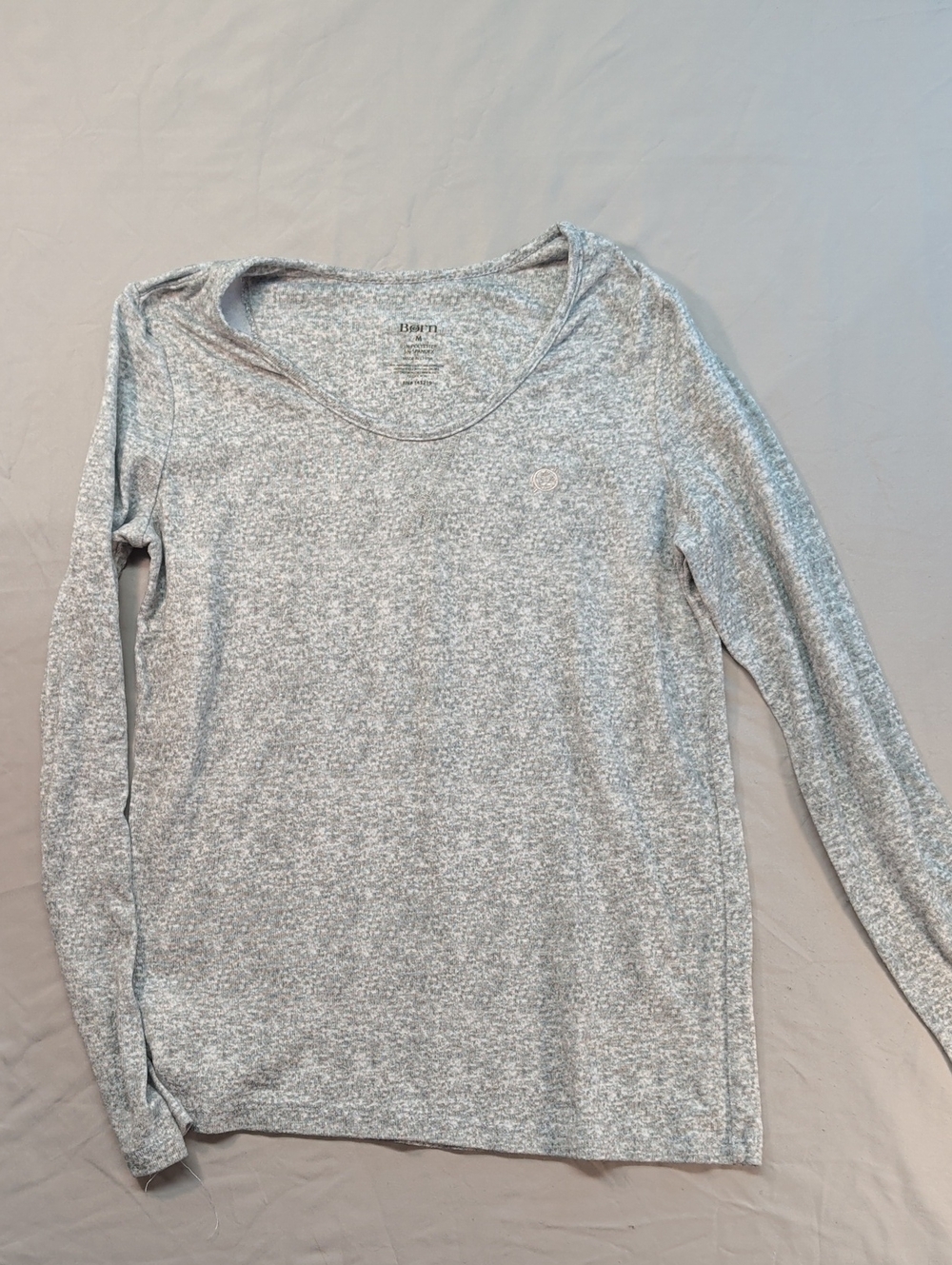 Born Women’s Heather Gray Long-Sleeve Scoop Neck Top